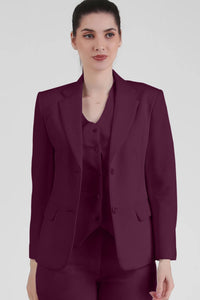 Single Breasted Blazer – Plum