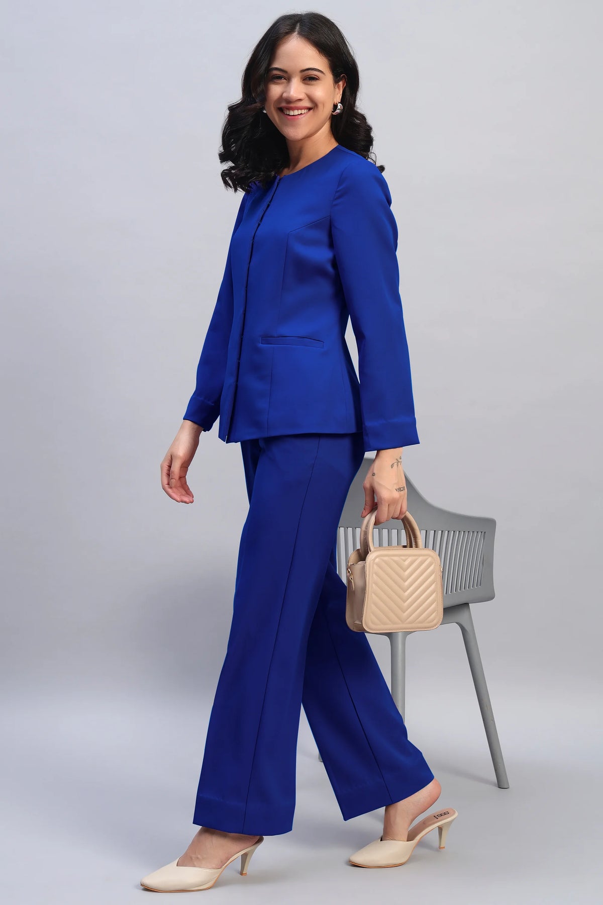 The 9-to-9 Shacket Set, Blue
