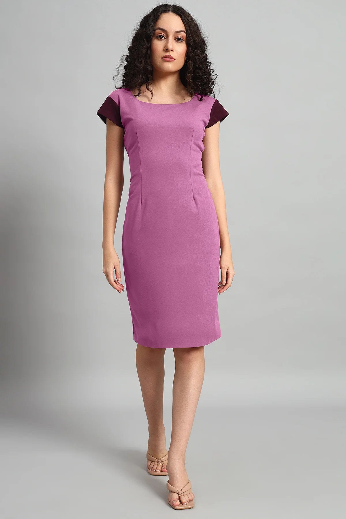 Classic Sheath Dress, Dusky Mauve