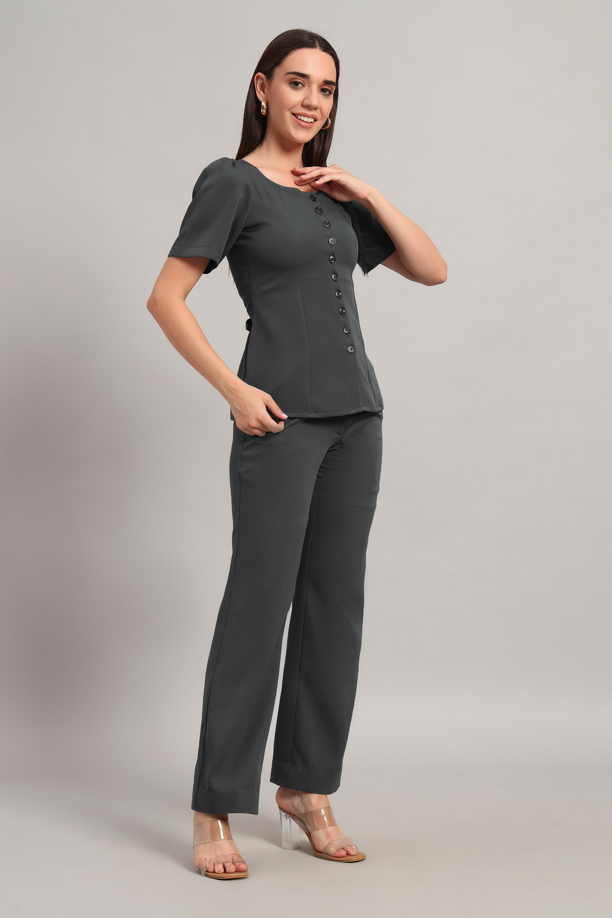 Ease Mode Co-ord, Bluish Gray