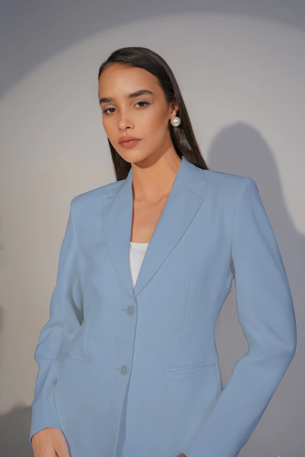 Eternal Office Blazer with Pants Power Suit, Demin Blue
