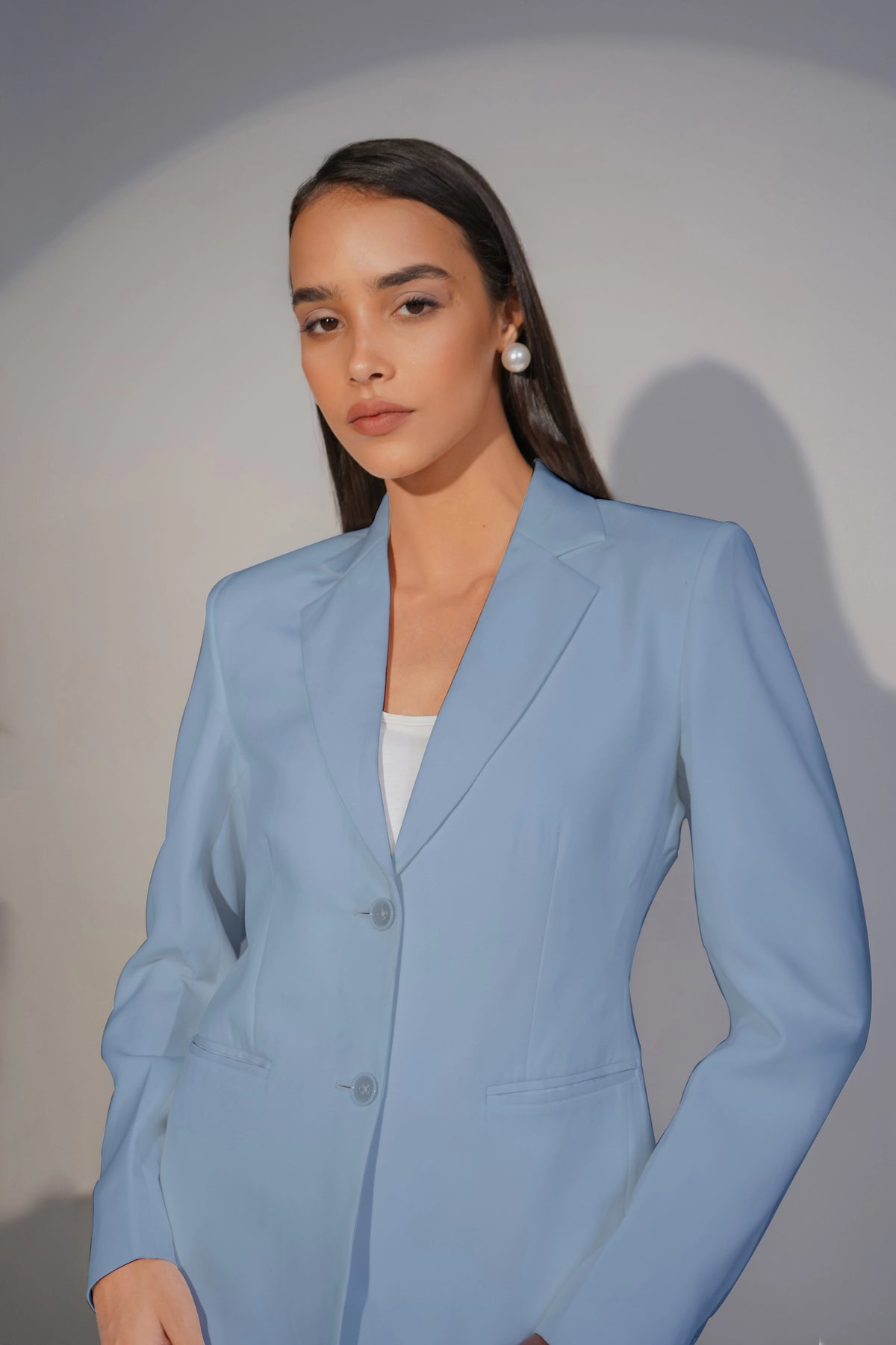 Eternal Office Blazer with Pants Power Suit, Demin Blue