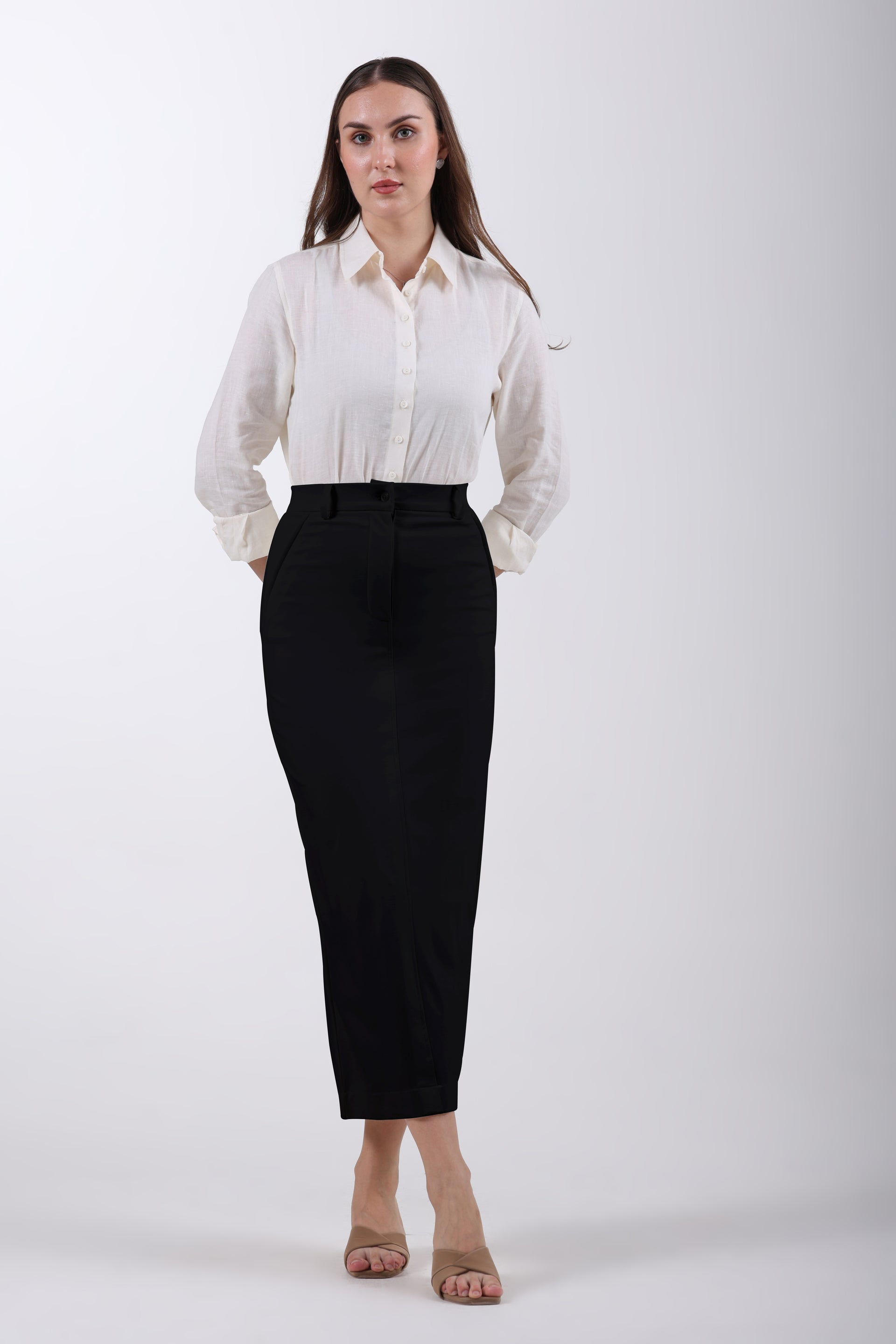 Limitless Core™ Long Pencil Skirt – Black