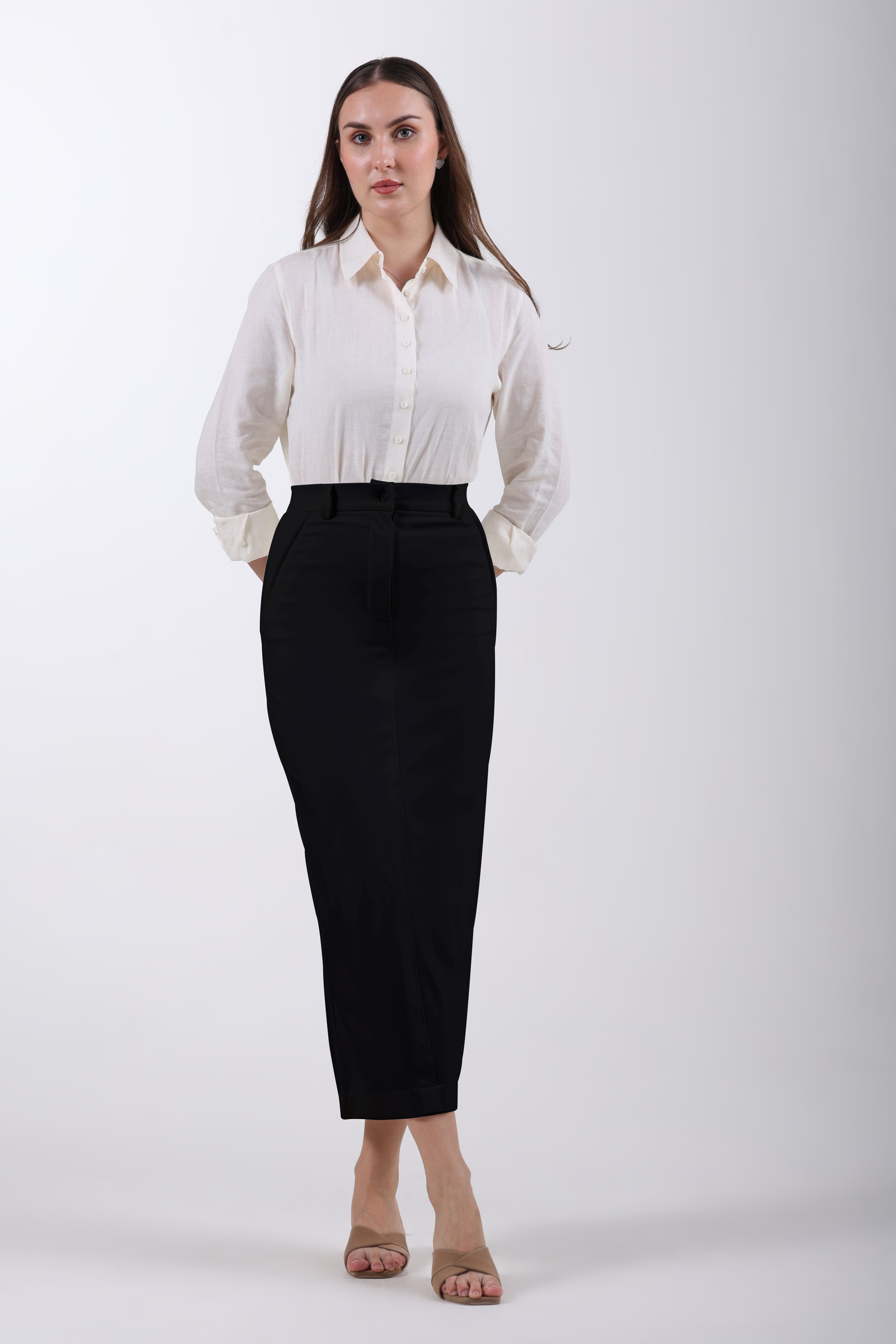 Limitless Core™ Long Pencil Skirt – Black