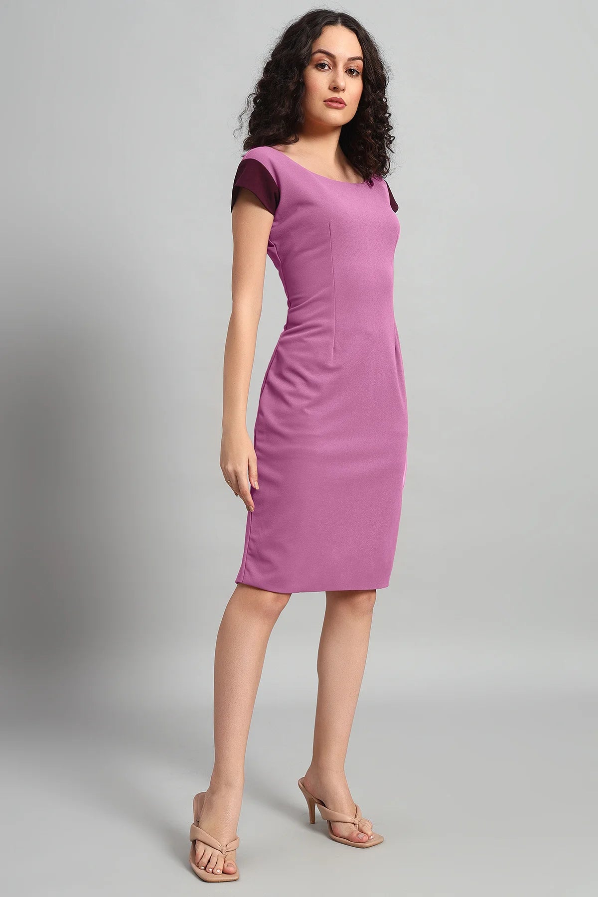 Classic Sheath Dress, Dusky Mauve