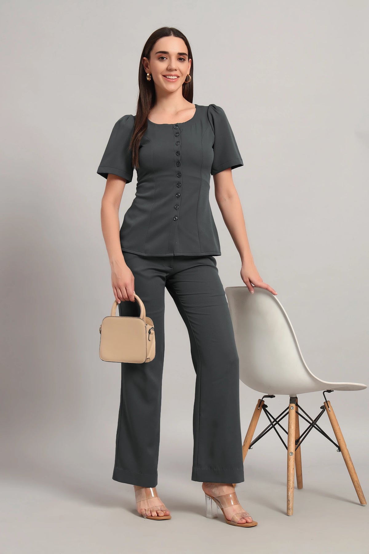 Ease Mode Co-ord, Bluish Gray