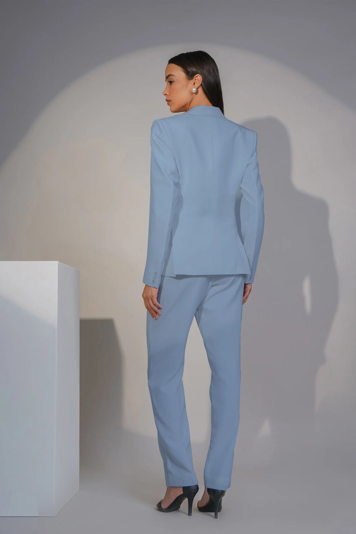 Eternal Office Blazer with Pants Power Suit, Demin Blue