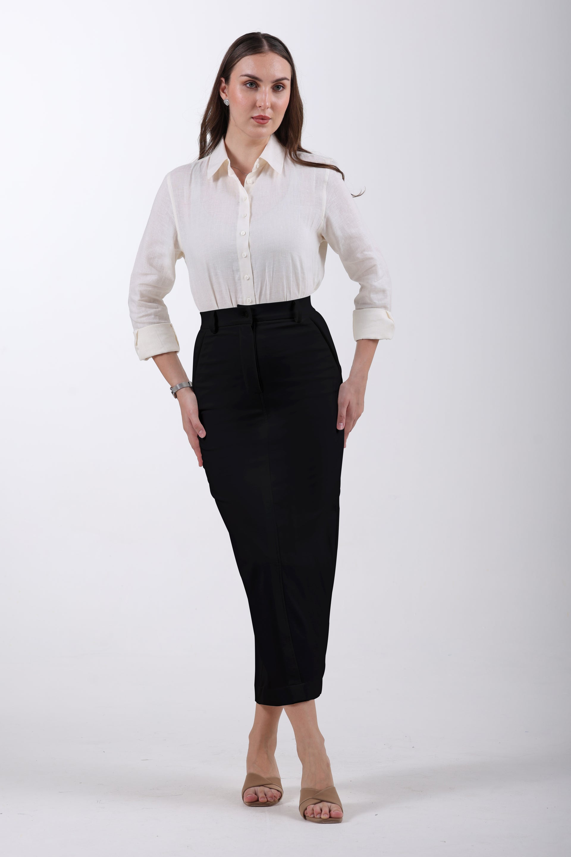 Limitless Core™ Long Pencil Skirt – Black