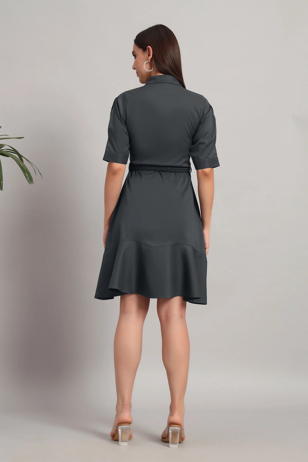 The Summer Shirt Dress,  Bluish Gray