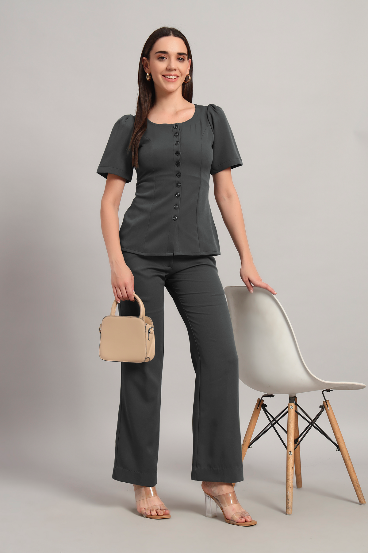 Ease Mode Co-ord, Bluish Gray