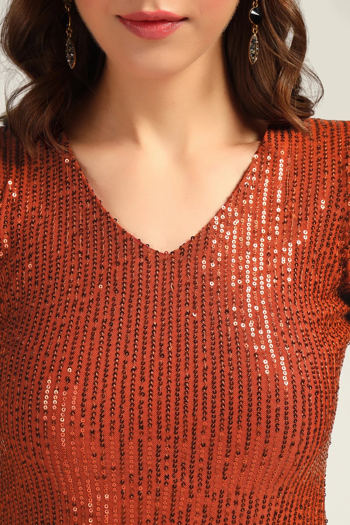 Dazzle Darling Dress, Rust