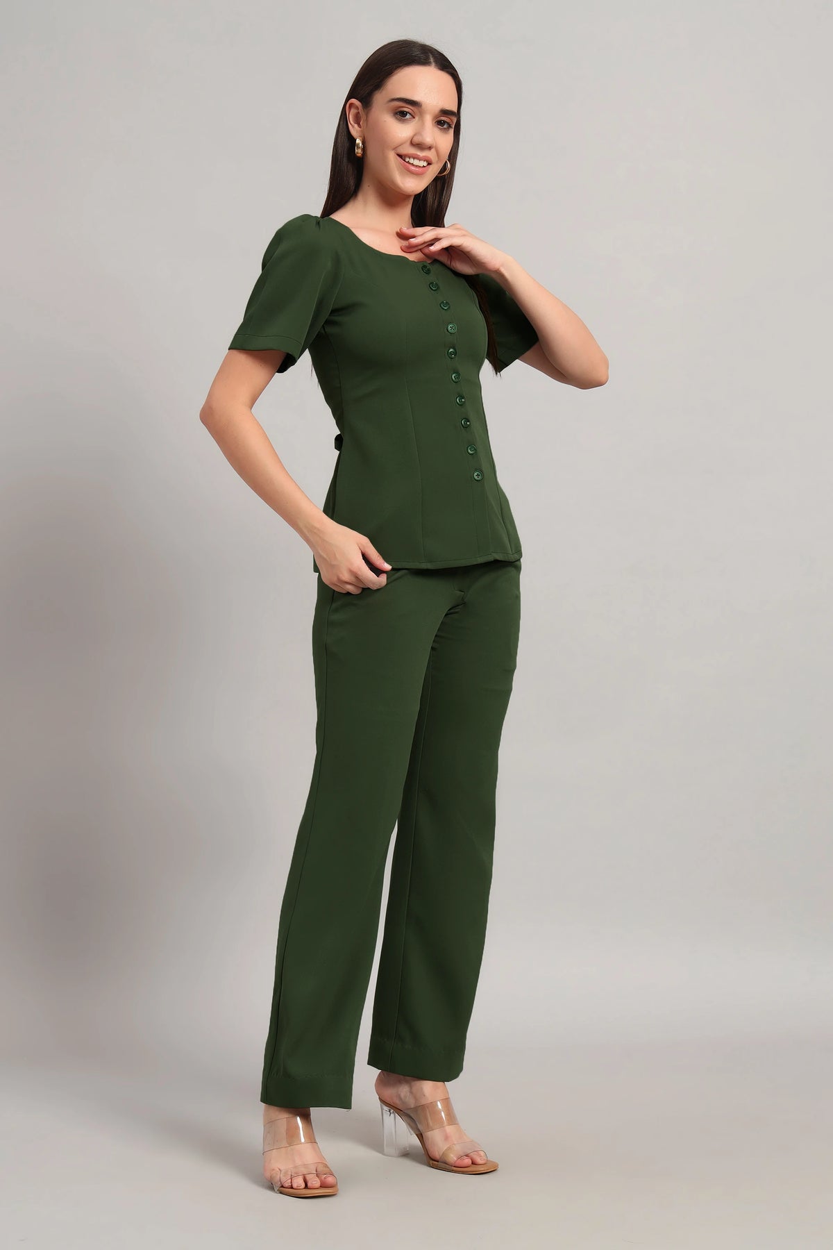 Ease Mode Co-ord, Olive Green