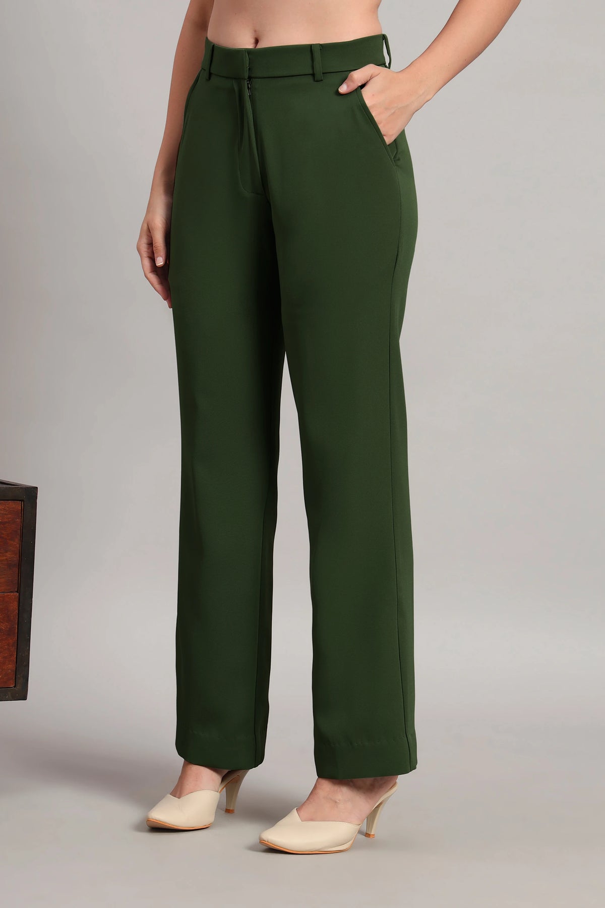 The Breezy Blazer Set, Olive Green