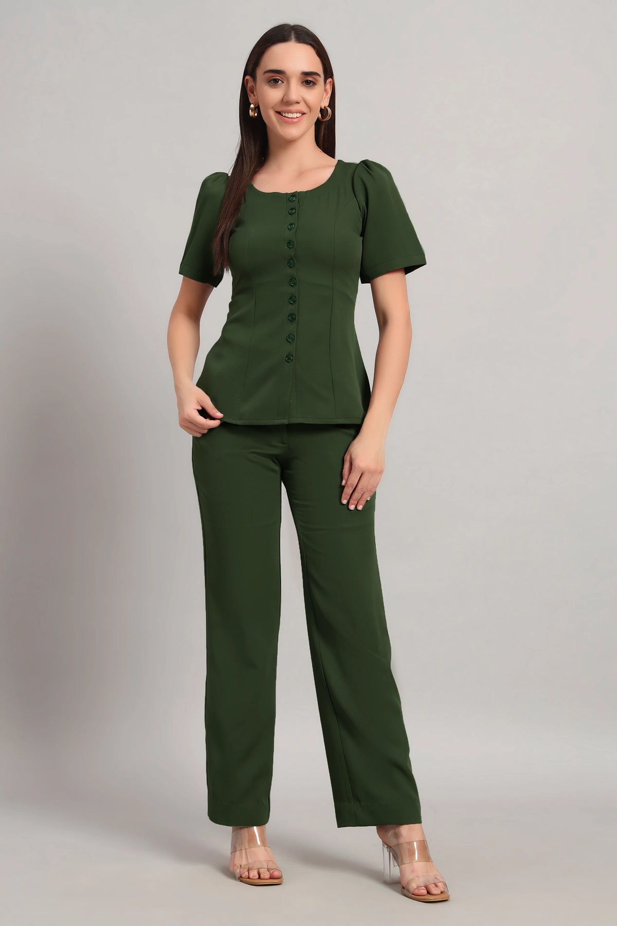 Ease Mode Co-ord, Olive Green