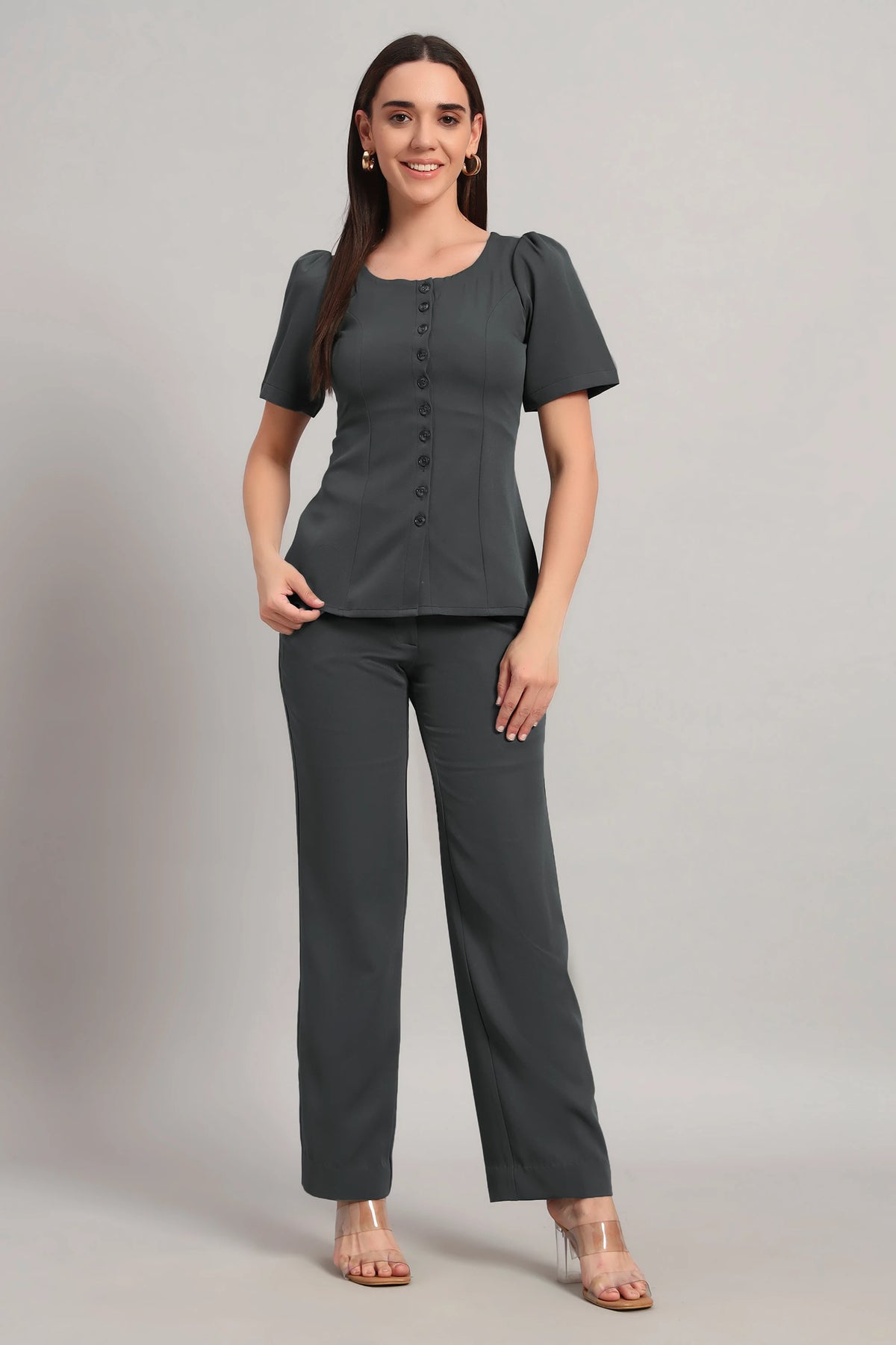 Ease Mode Co-ord, Bluish Gray