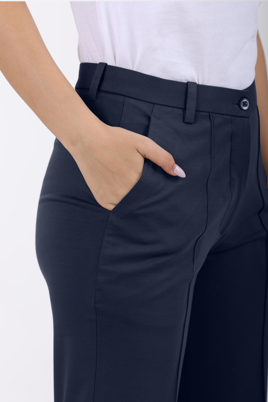 Limitless Core™ Pintuck Straight Fit Pants – Navy Blue