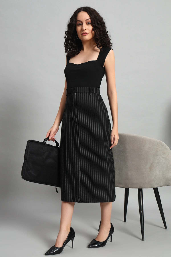 pencil skirt dress Retro Stage Christmas Tree Reindeer Snowflake | Xmas Outfits Sleeveless Top and Midi Skirt SetStretchBack Zip ClosureBelt Included95% Polyester Women's Black Midi Pencil Skirt