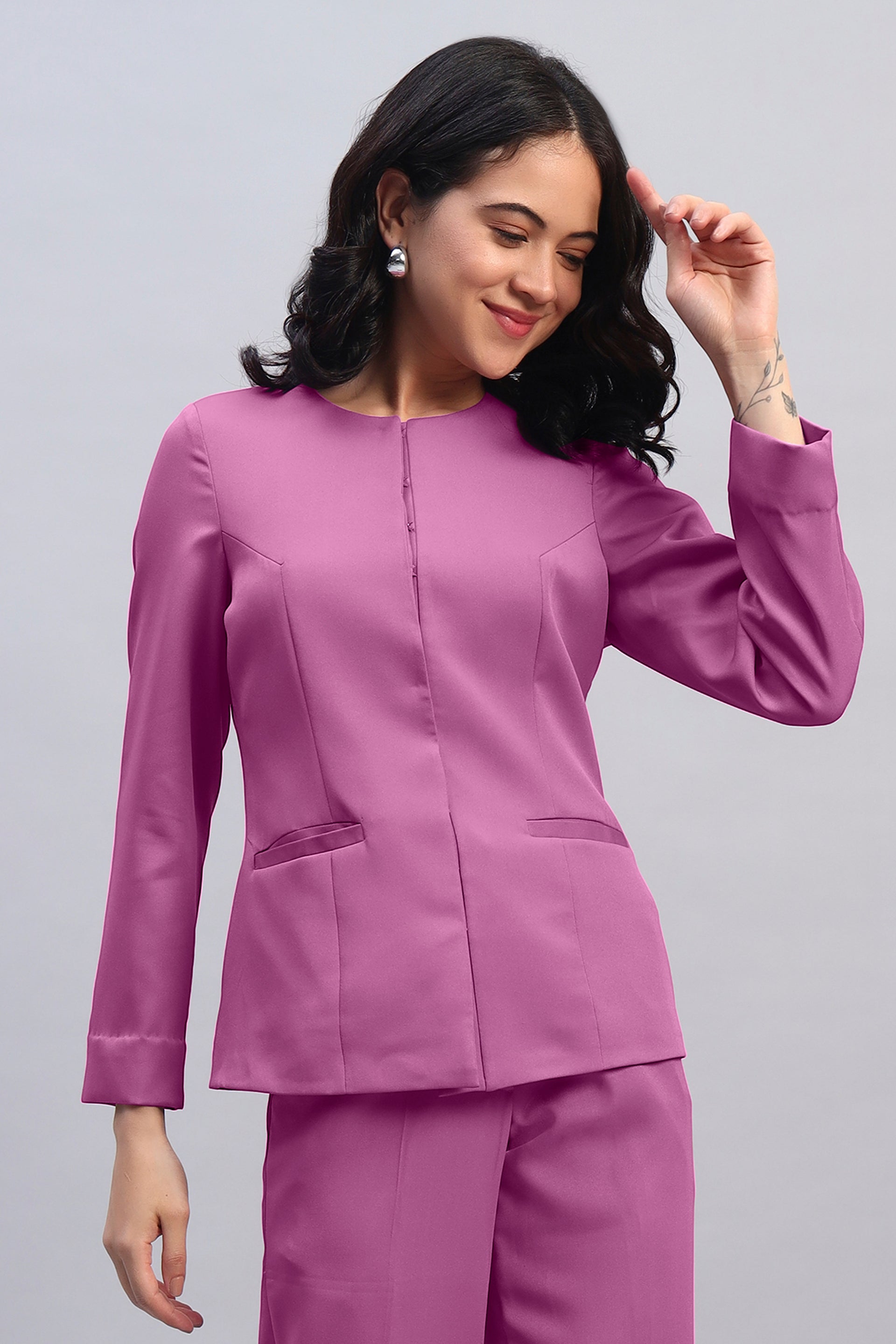 The 9-to-9 Shacket Set – Mauve