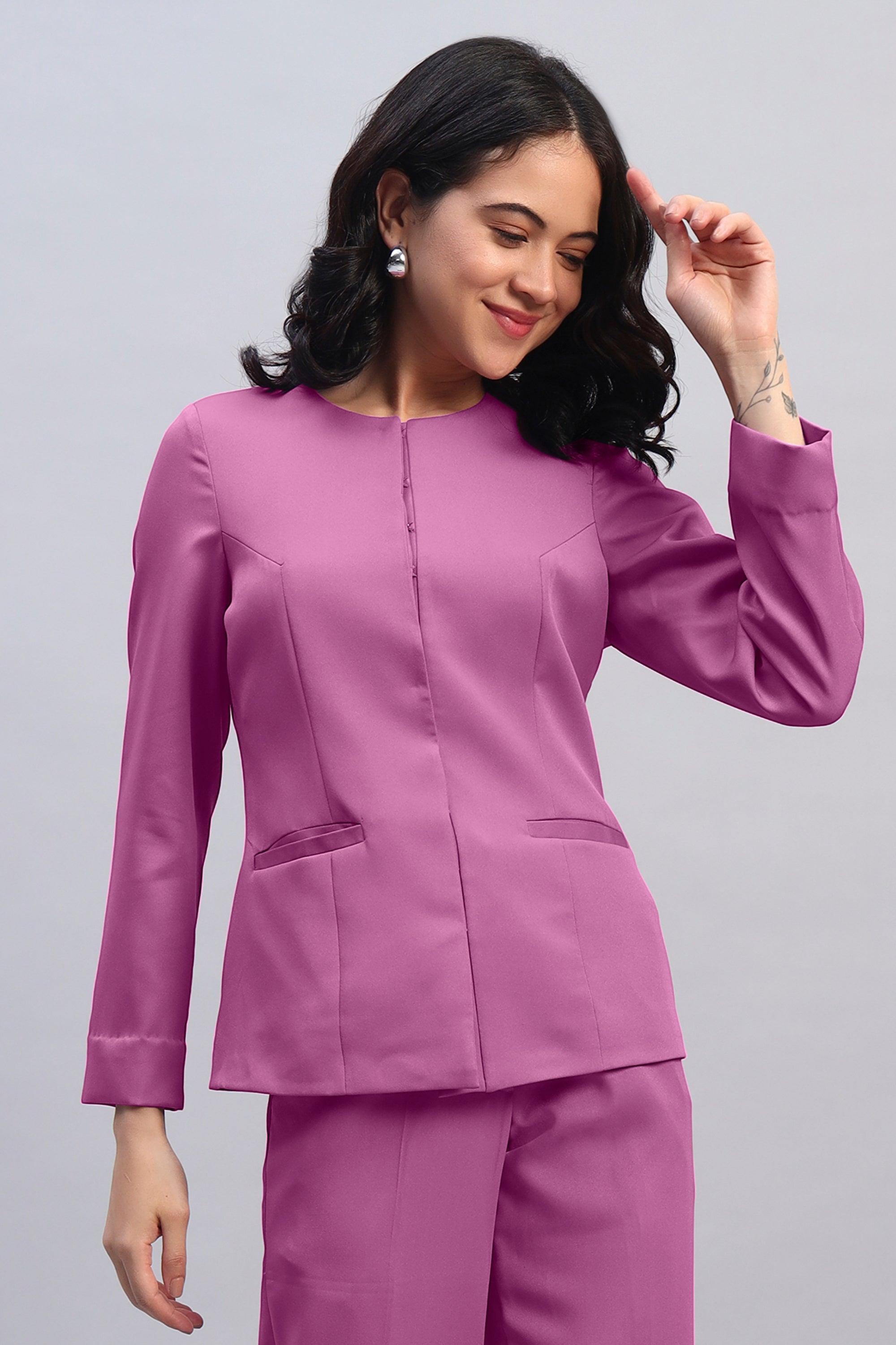 The 9-to-9 Shacket Set – Mauve