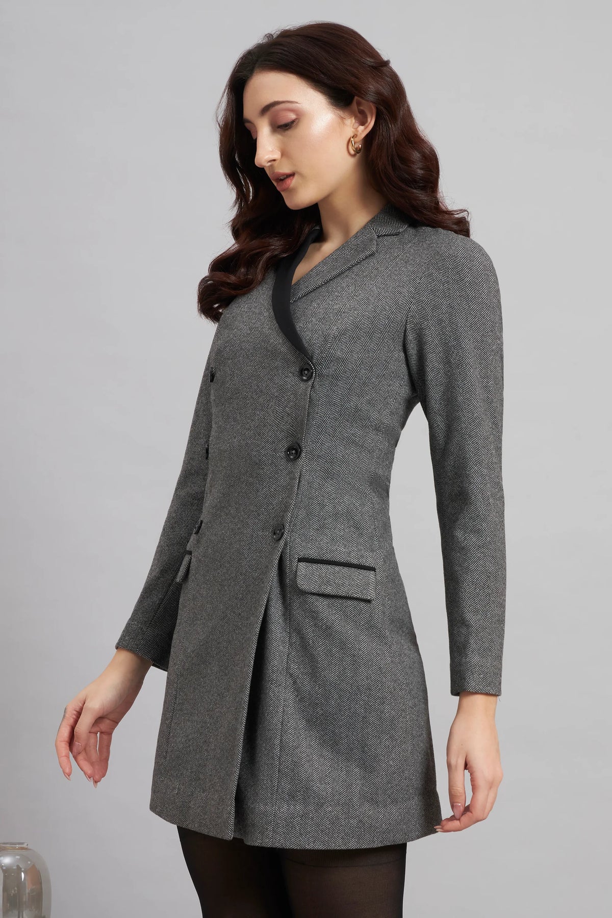 The Classic Double-Breasted Wool Dress