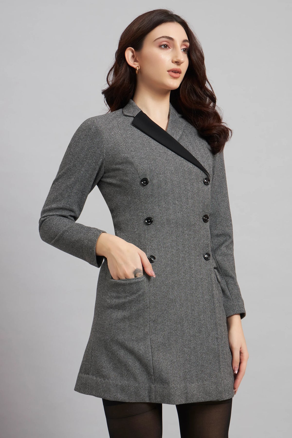 The Classic Double-Breasted Wool Dress