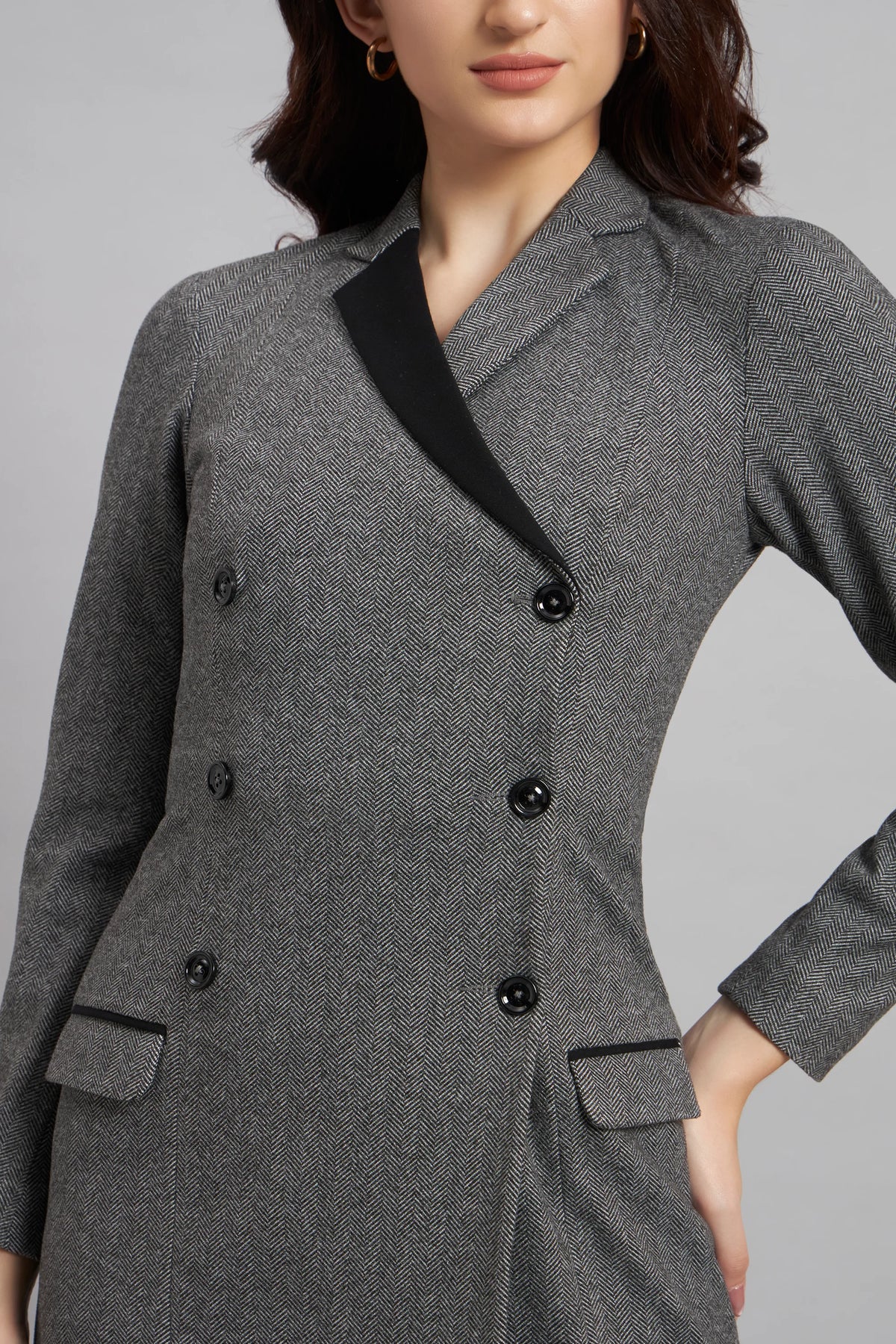 The Classic Double-Breasted Wool Dress