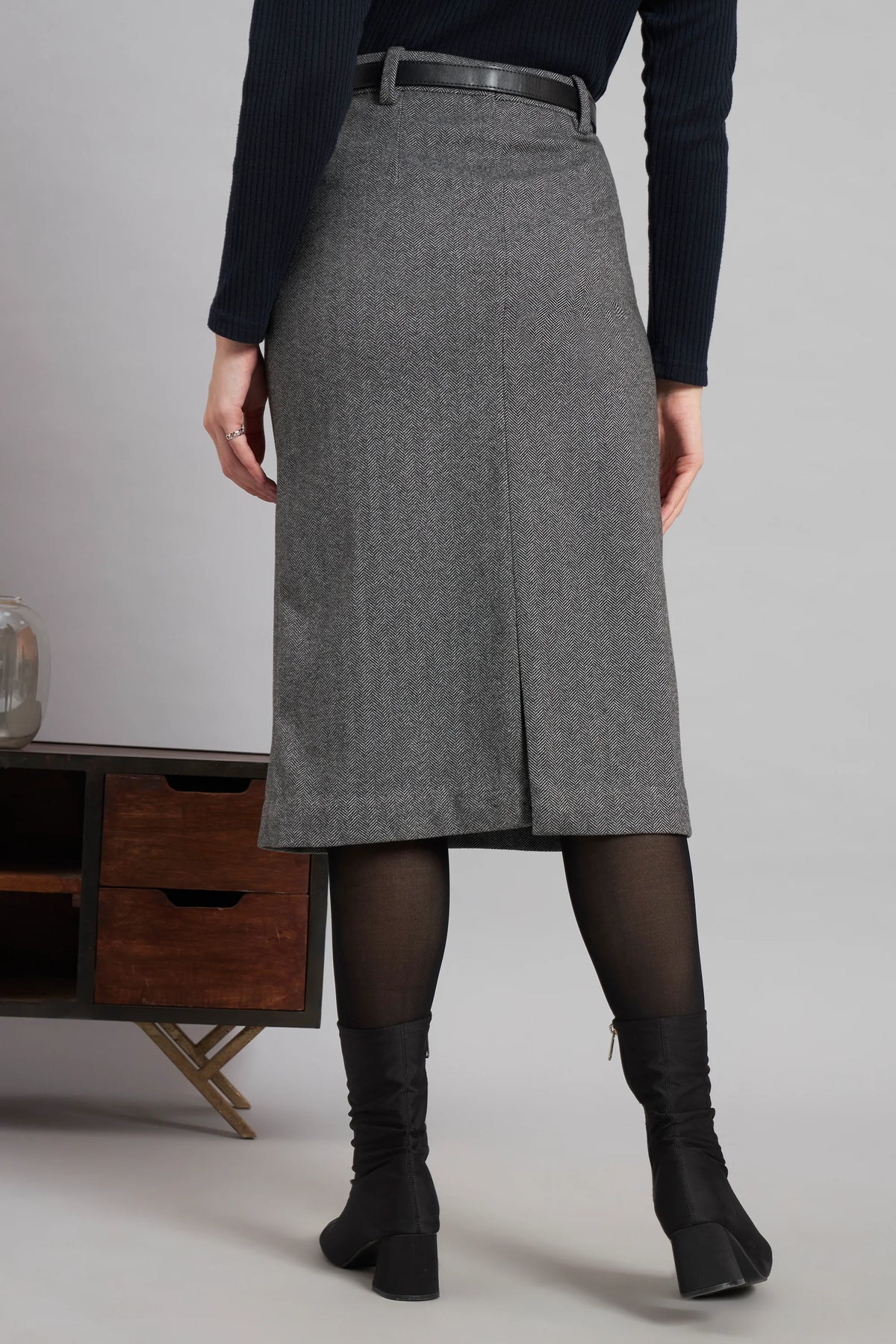 Rule in Wool Skirt