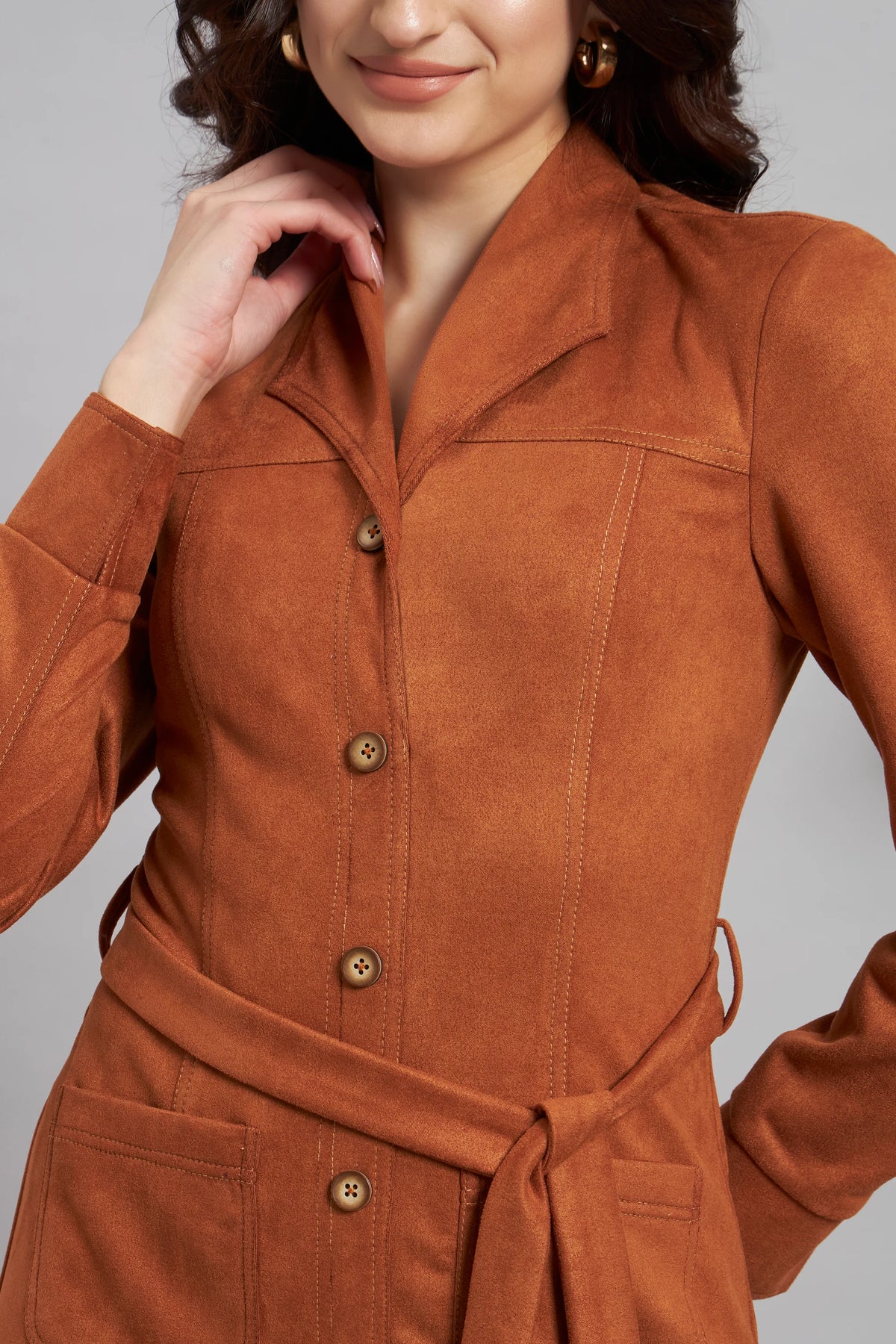 Tan & Tact Suede Midi Dress