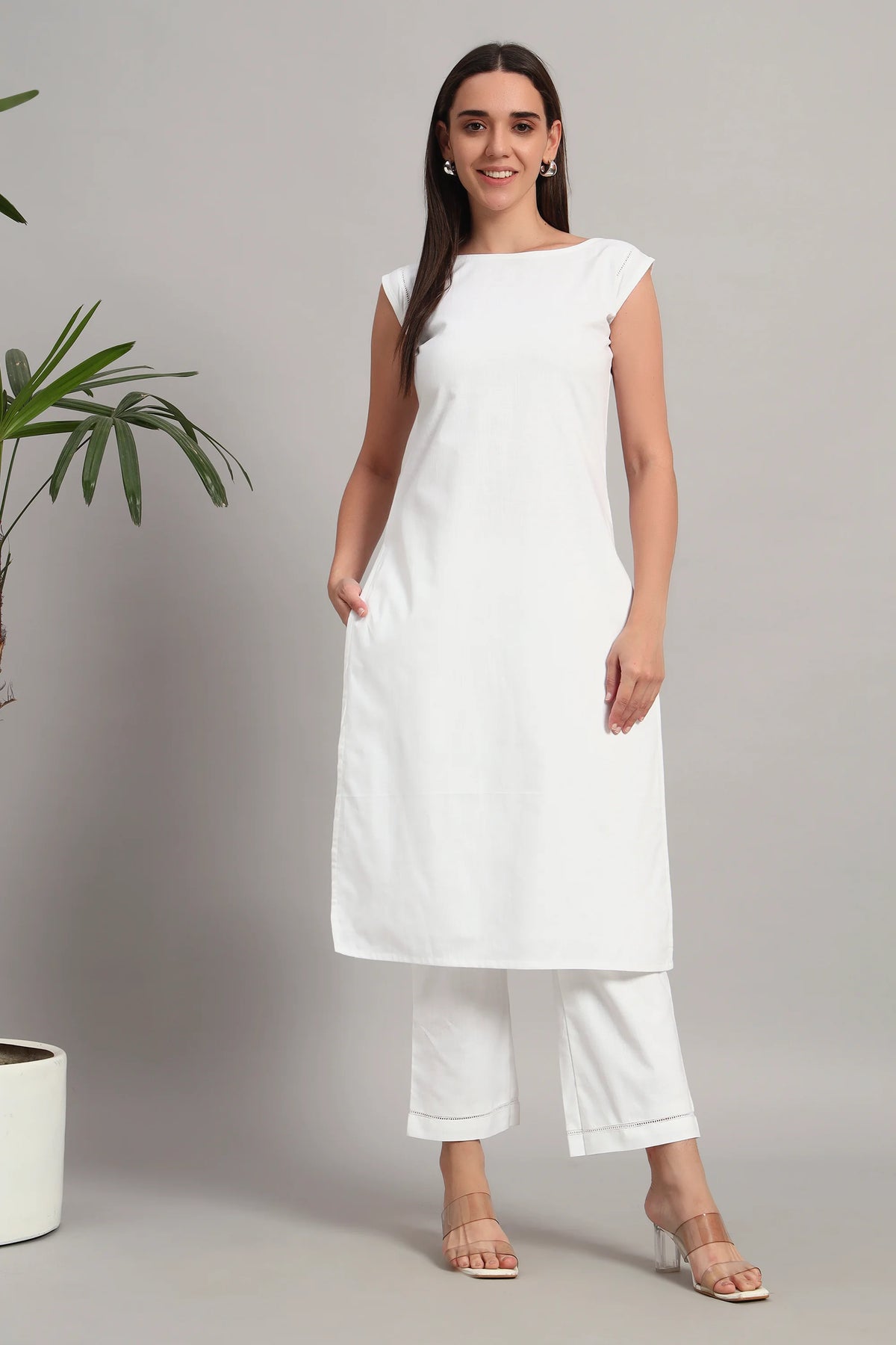 Subah Se Shaam Kurta Set, White