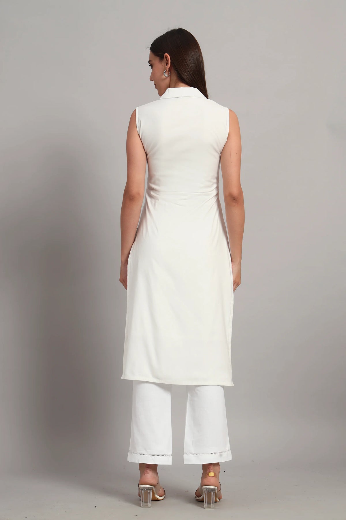 Roz Ka Kurta Set, White