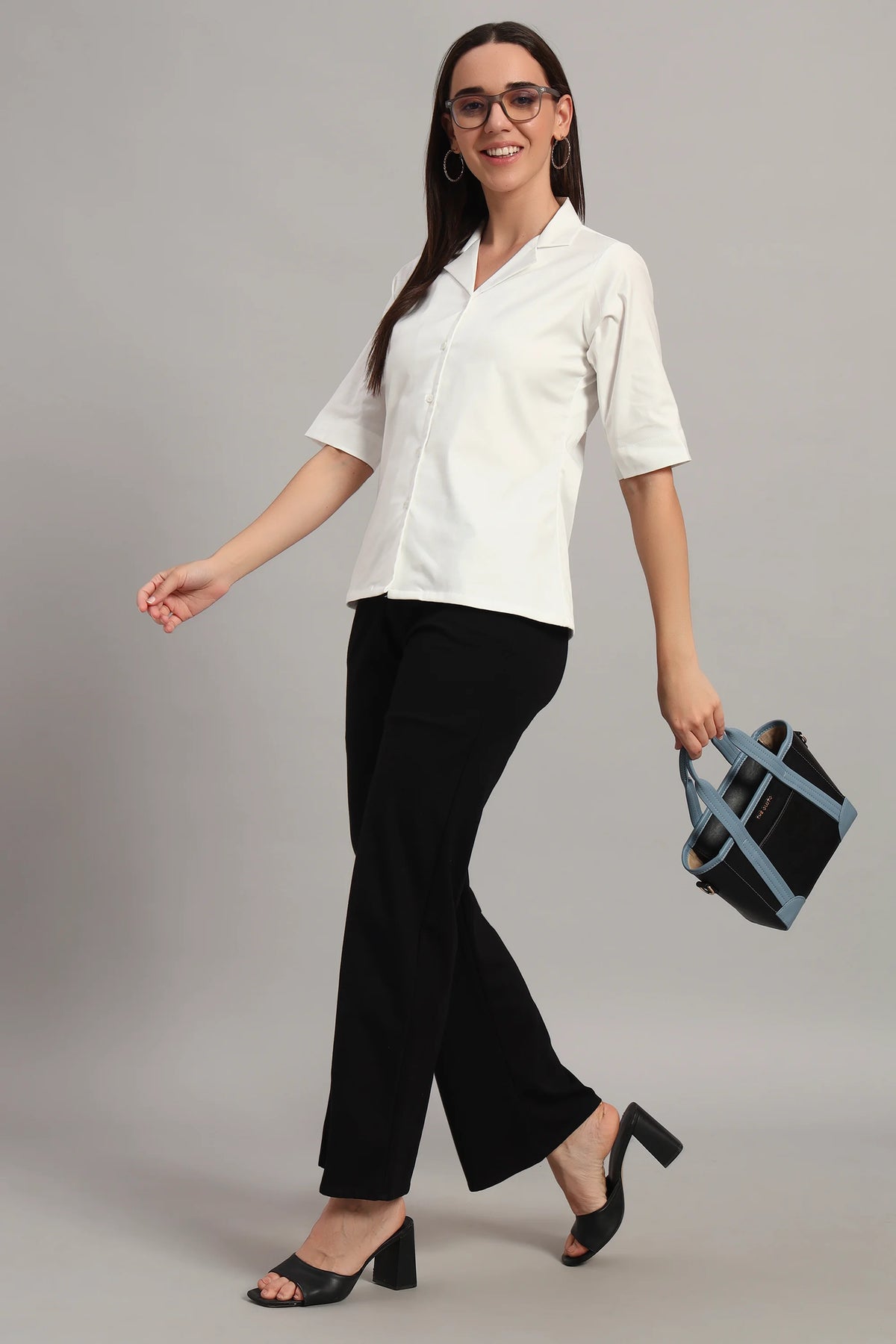 Open Collar, Half Sleeves Shirt