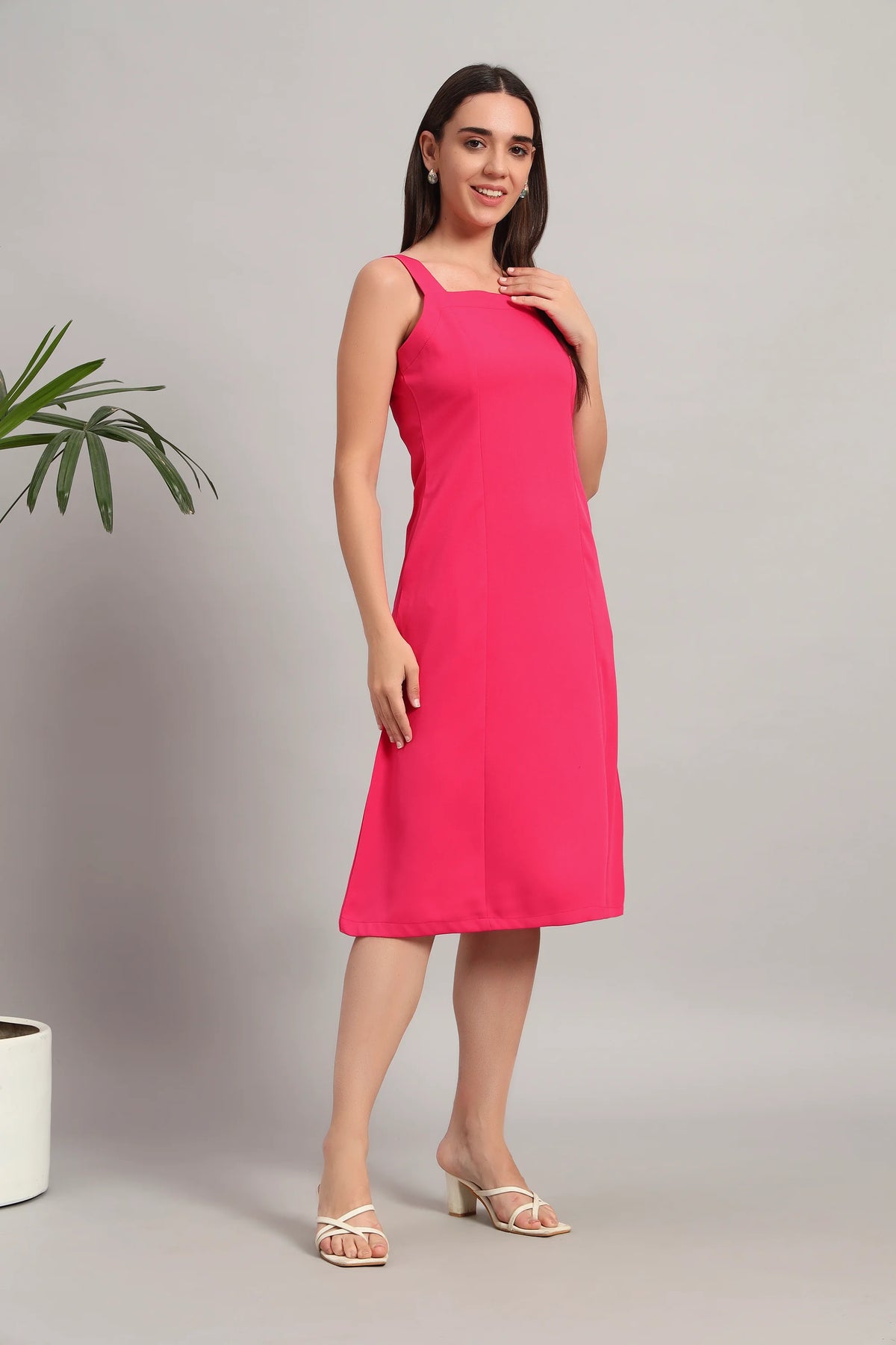 Pink Bloom Belle, Midi Dress