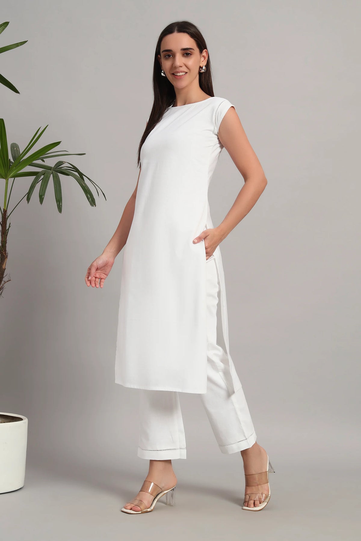 Subah Se Shaam Kurta Set, White