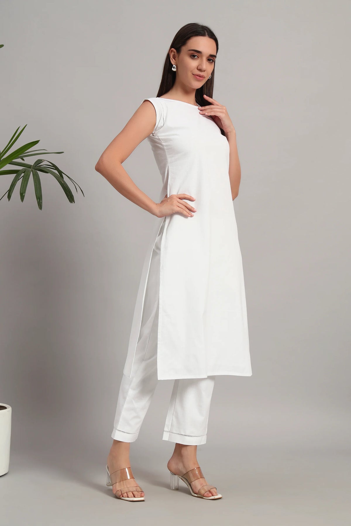 Subah Se Shaam Kurta Set, White