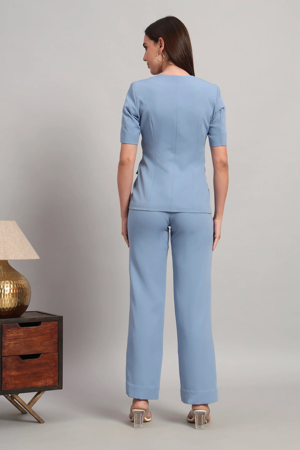 The Breezy Blazer Set, Denim Blue