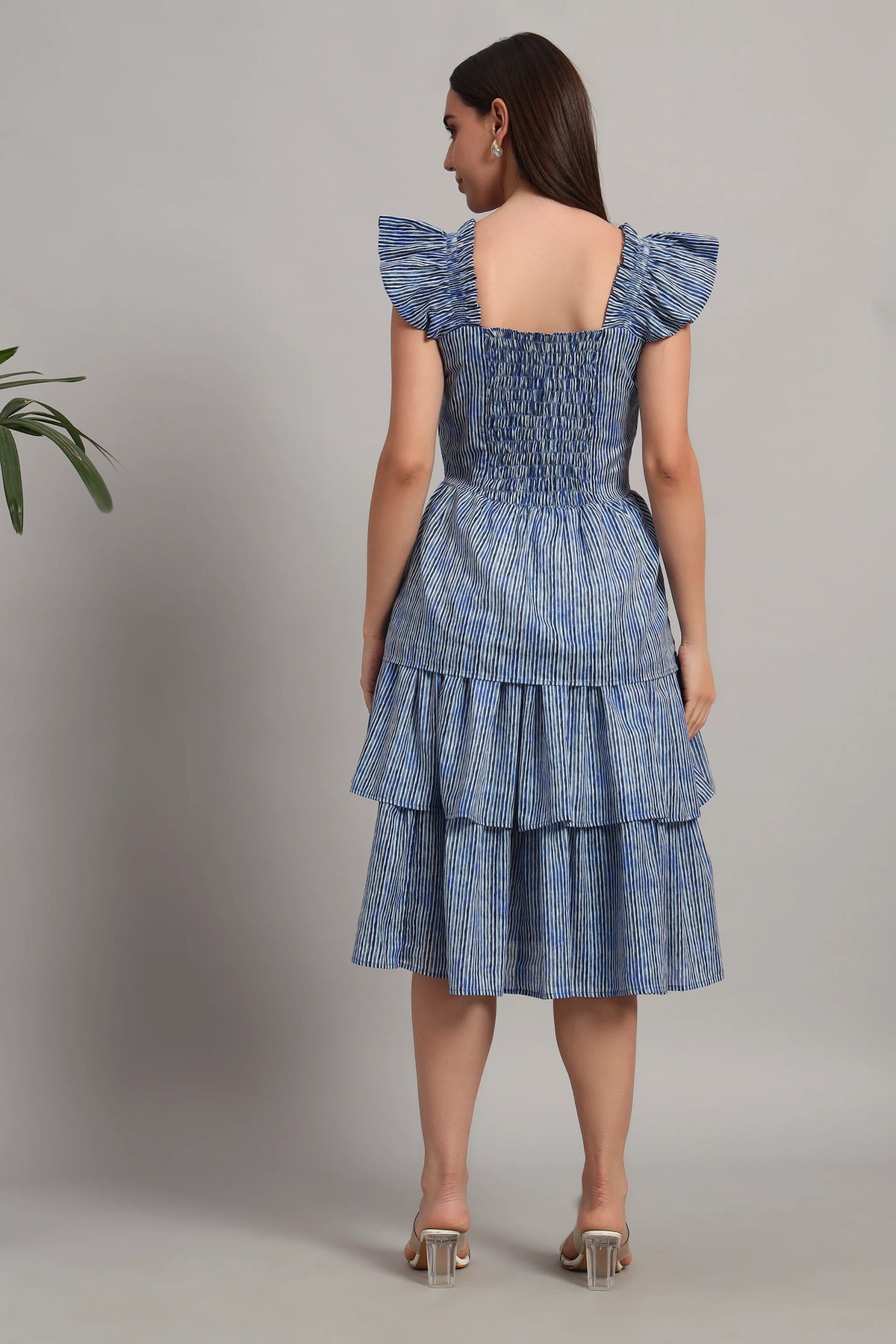 The Blue Ripple Midi Dress