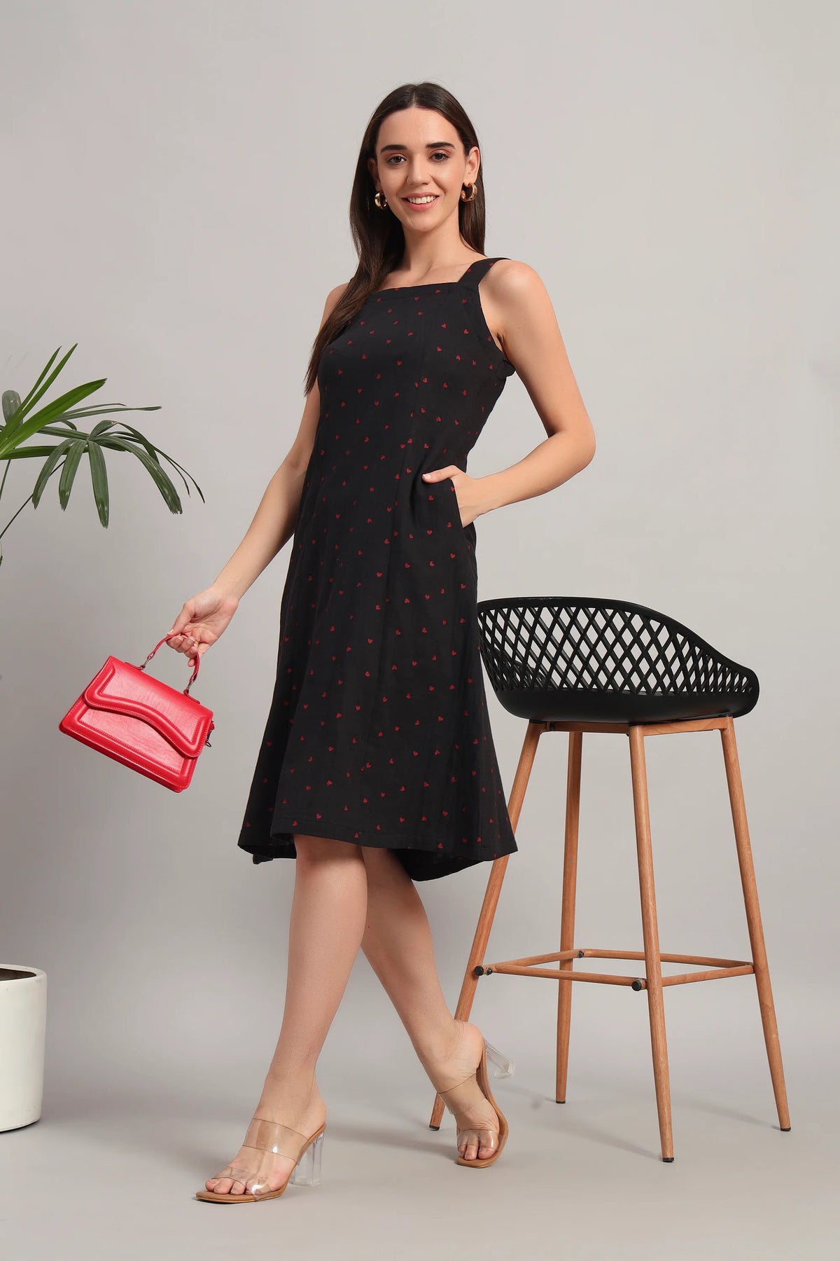 Blackberry Hearts, Midi Dress