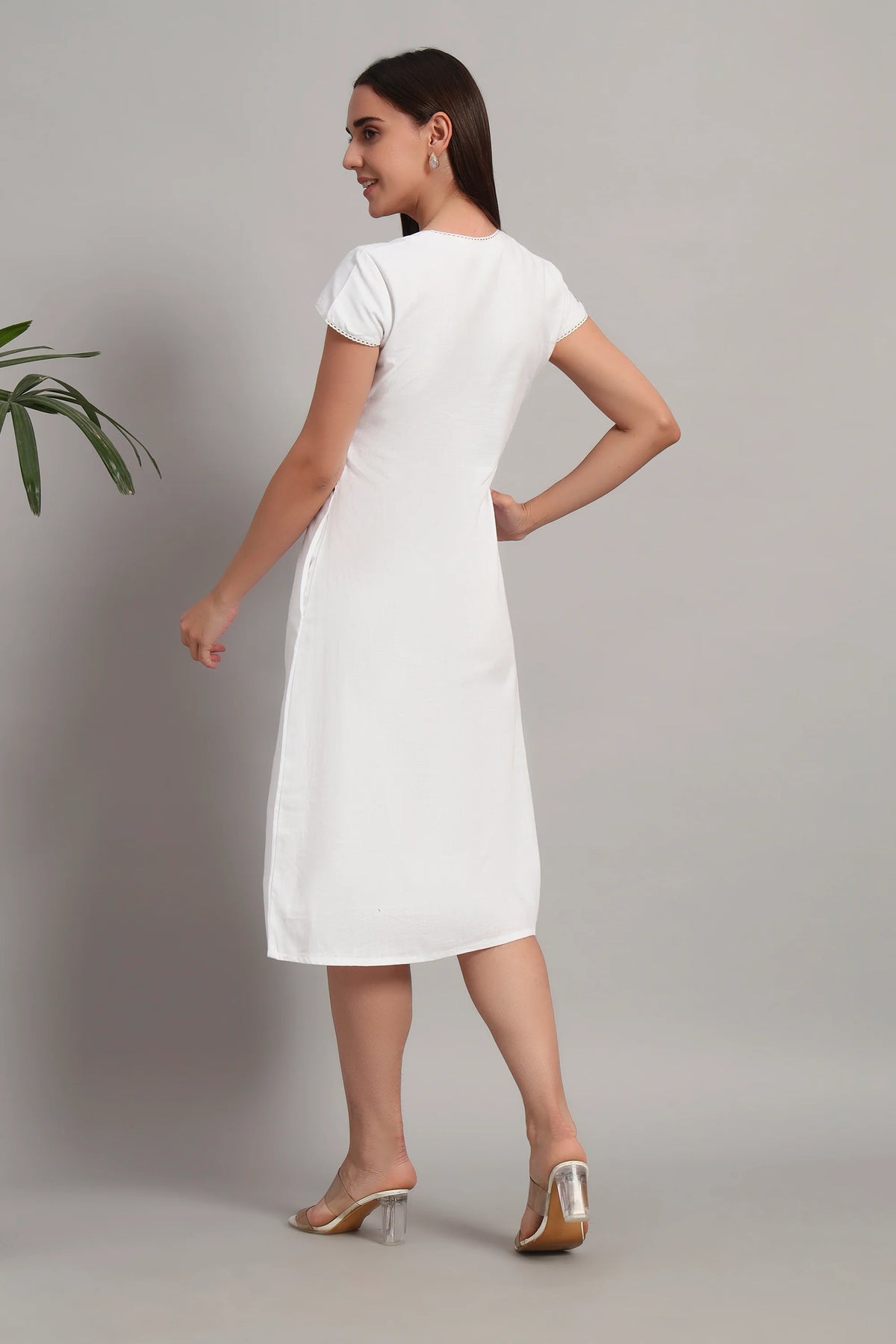 Laced with Love White, Midi Dress