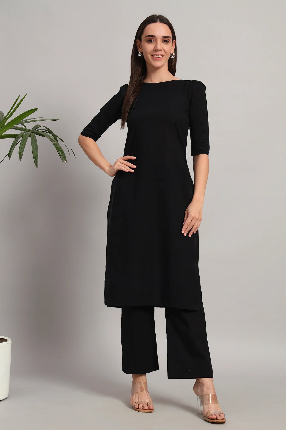 Dufftar Diaries Kurta Set, Black