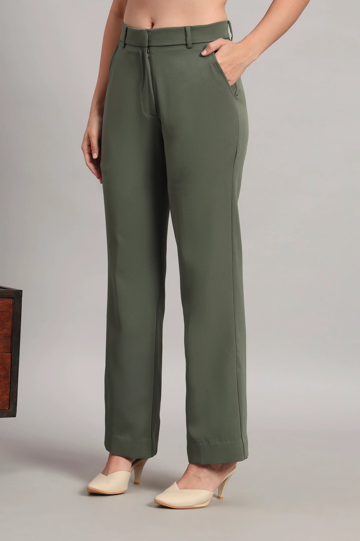 The Breezy Blazer Set, Olive Green