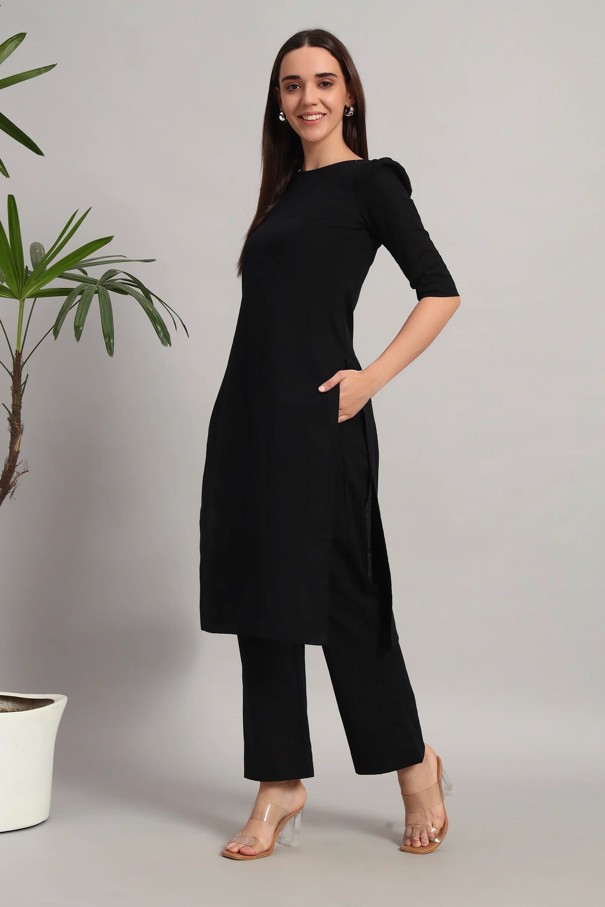 Dufftar Diaries Kurta Set, Black