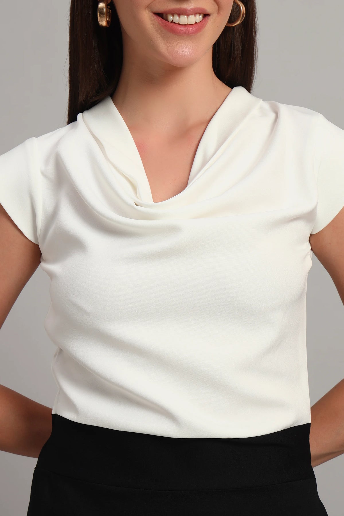Fusion Midi Dress, Black and white