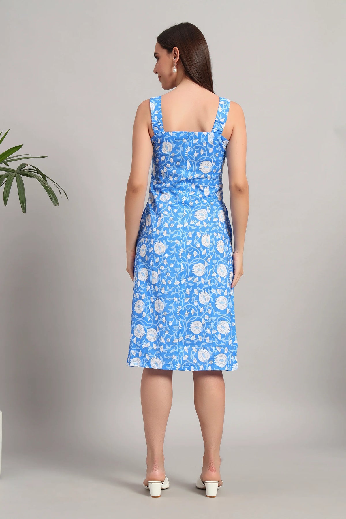 Blue Bloom Belle, Midi Dress