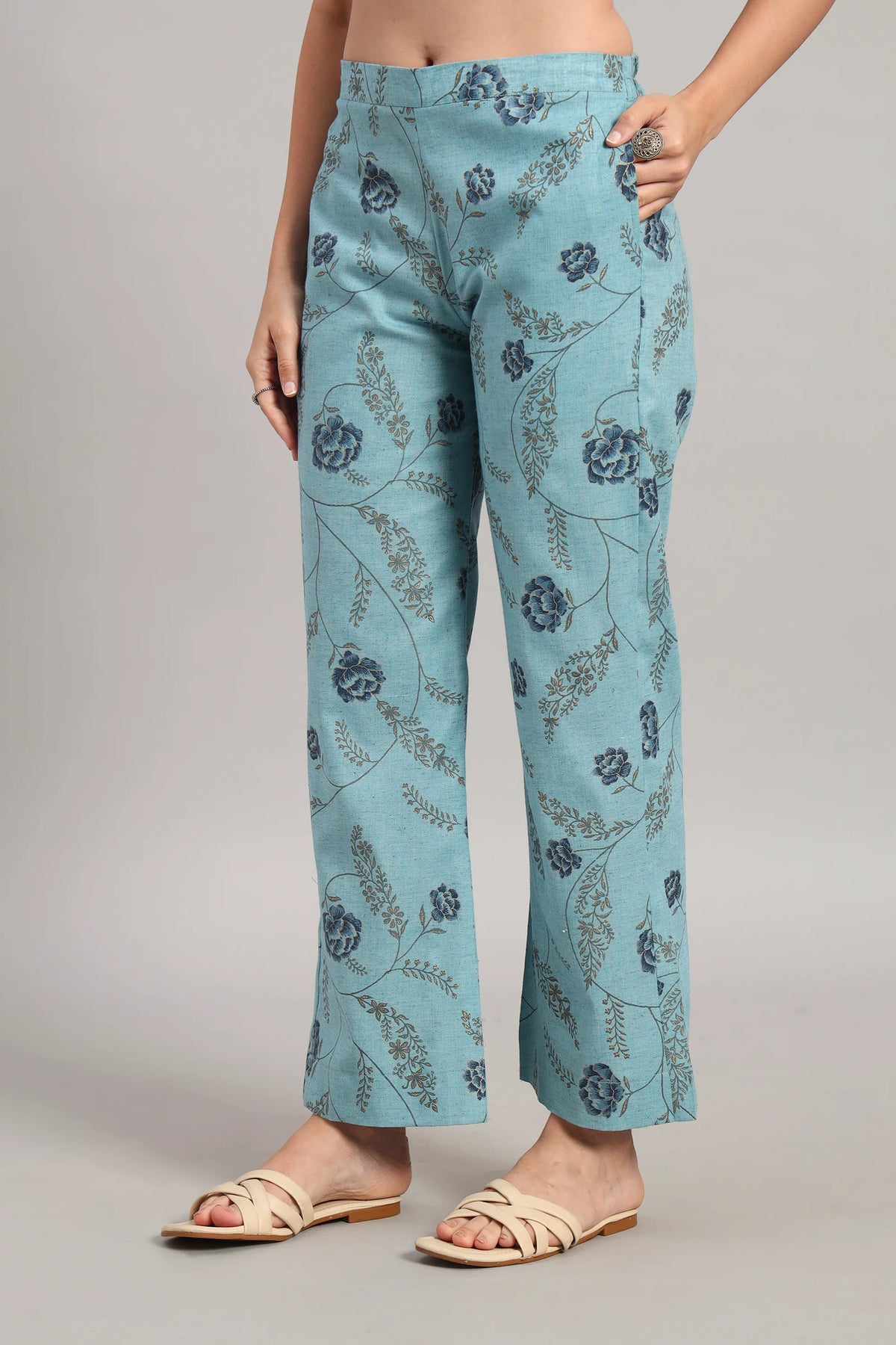 Subah Se Shaam Kurta Set, Sky Blue Prints