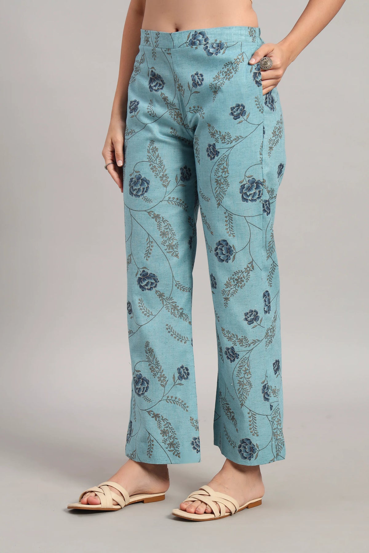 Dufftar Diaries Kurta Set, Sky Blue