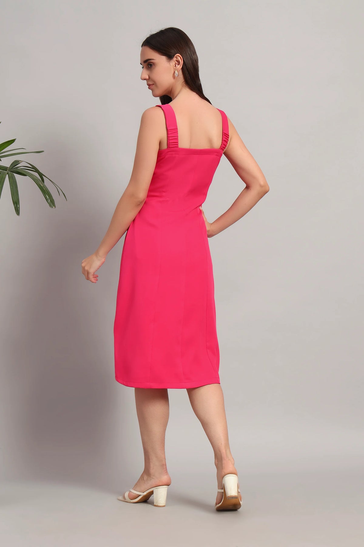 Pink Bloom Belle, Midi Dress