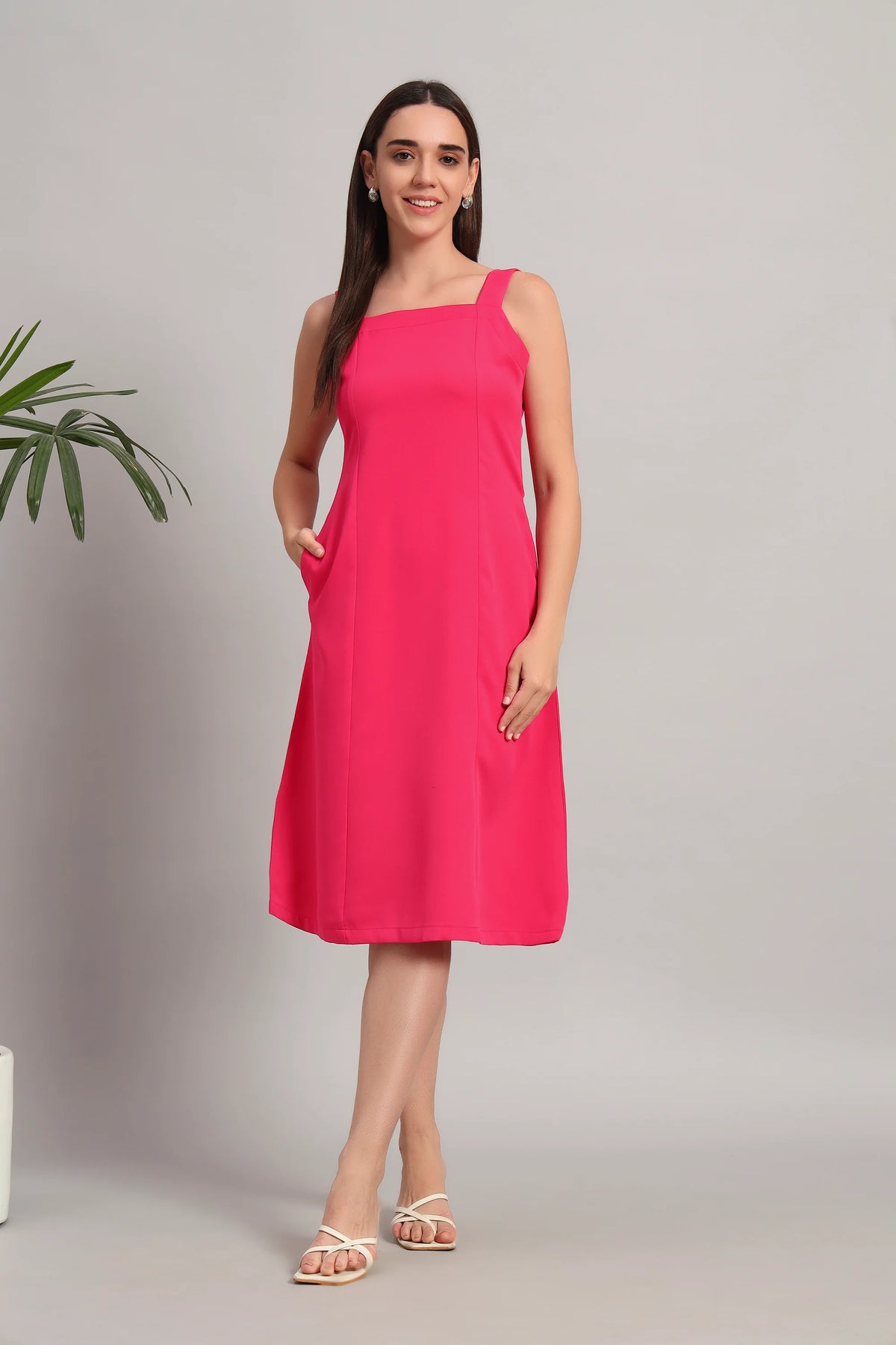 Pink Bloom Belle, Midi Dress
