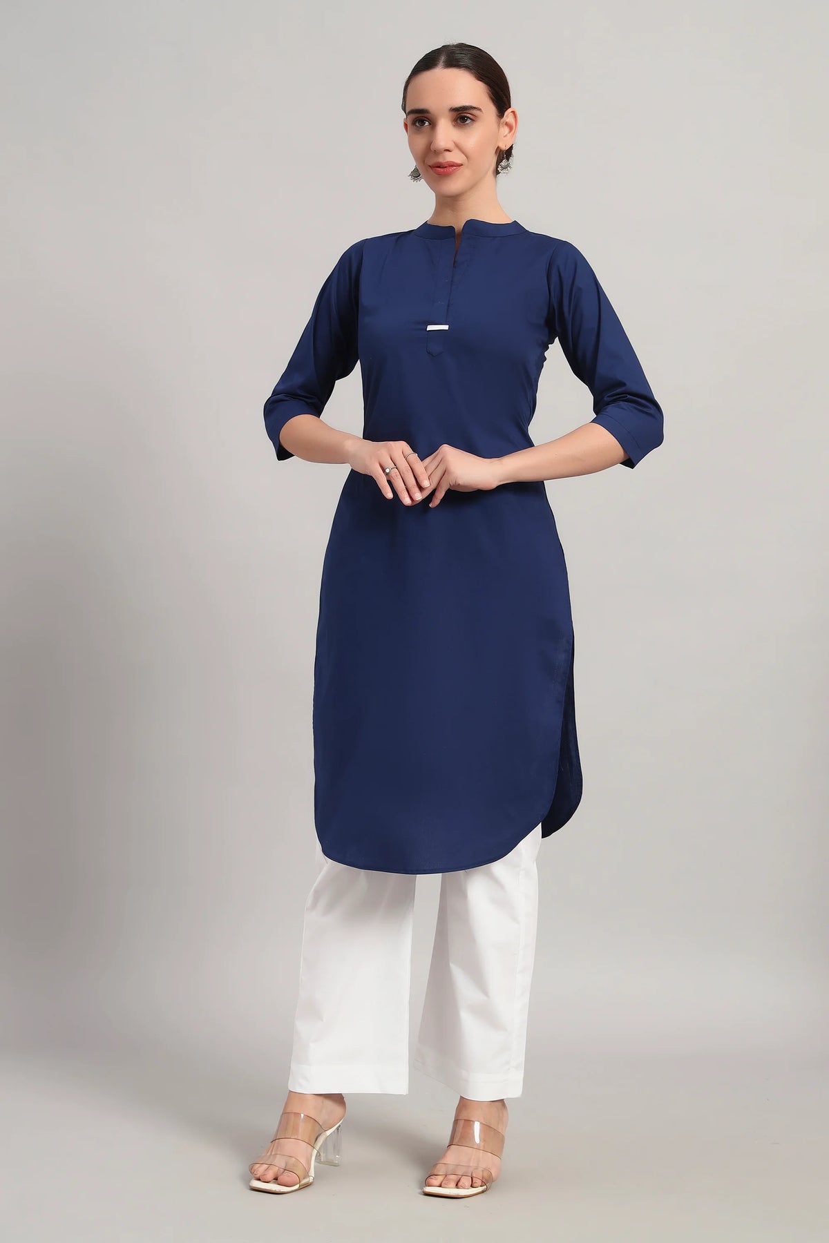 Classic Har Din, Kurta Set Blue and White