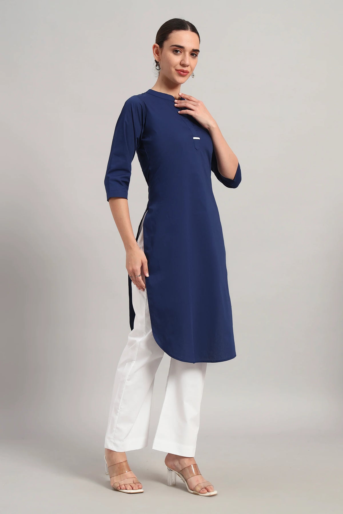 Classic Har Din, Kurta Set Blue and White