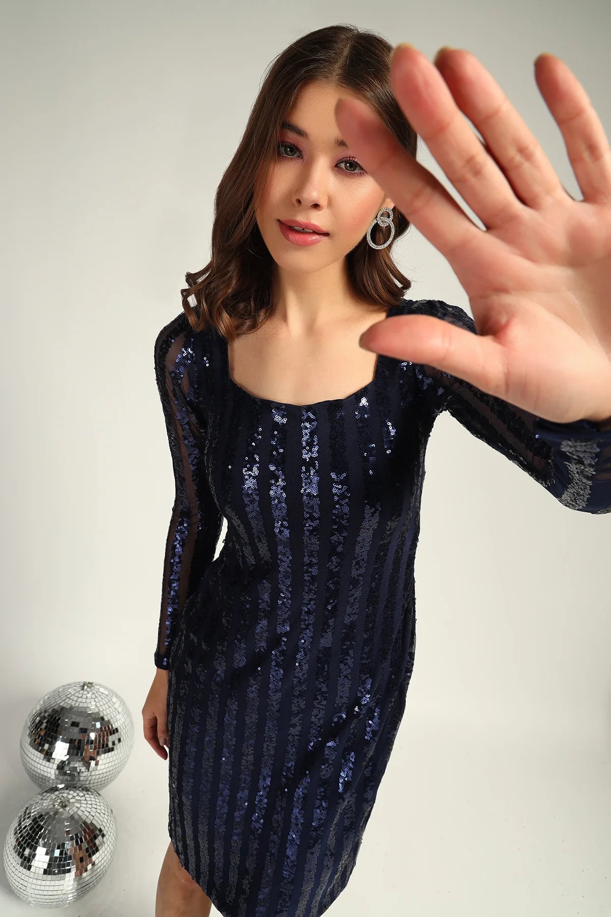 Zara Sa Shimmer Dress, Blue